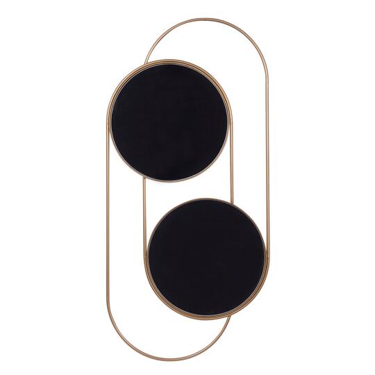 43" Gold Contemporary Metal Wall Mirror